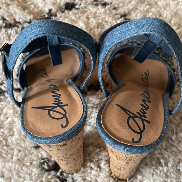 🛑SOLD!!🛑 Cork & Denim Platform Heels - Picture 12 of 13